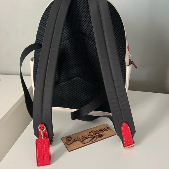 Coach Court Backpack With Heart Cherry Print - Picture 8 of 10